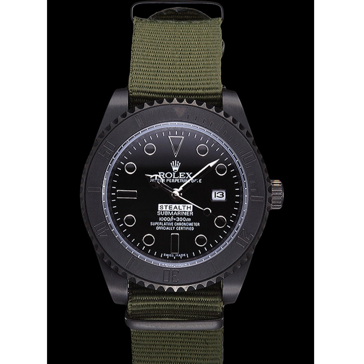 Aaa replica watch Olive 621995 Rolex Stealth Submariner 0522